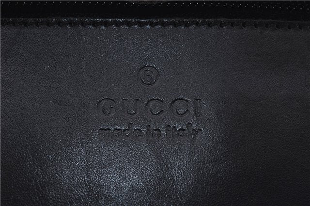 Authentic GUCCI Shoulder Tote Bag Purse Nylon Leather 0190426 Black 7440C