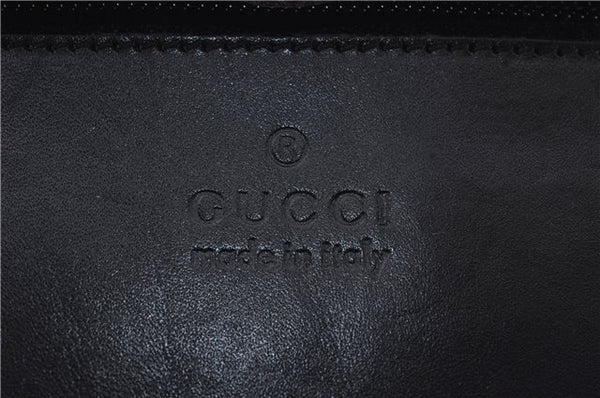 Authentic GUCCI Shoulder Tote Bag Purse Nylon Leather 0190426 Black 7440C