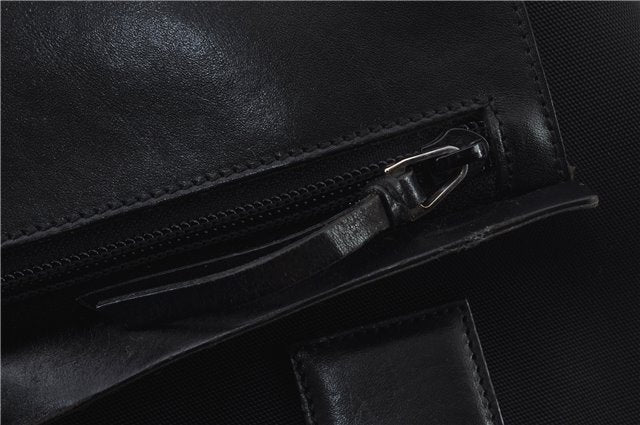 Authentic GUCCI Shoulder Tote Bag Purse Nylon Leather 0190426 Black 7440C