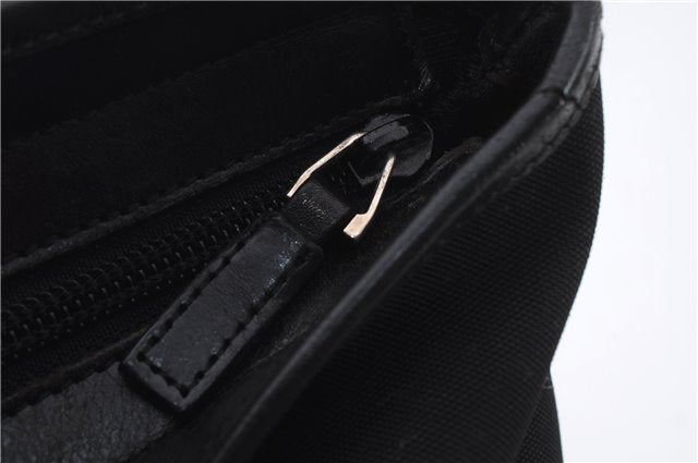 Authentic GUCCI Shoulder Tote Bag Purse Nylon Leather 0190426 Black 7440C