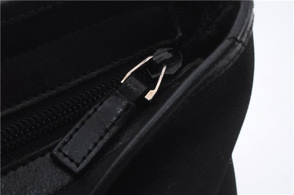 Authentic GUCCI Shoulder Tote Bag Purse Nylon Leather 0190426 Black 7440C