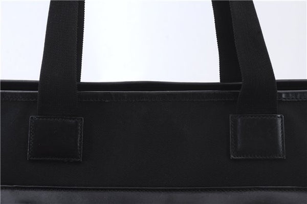 Authentic GUCCI Shoulder Tote Bag Purse Nylon Leather 0190426 Black 7440C