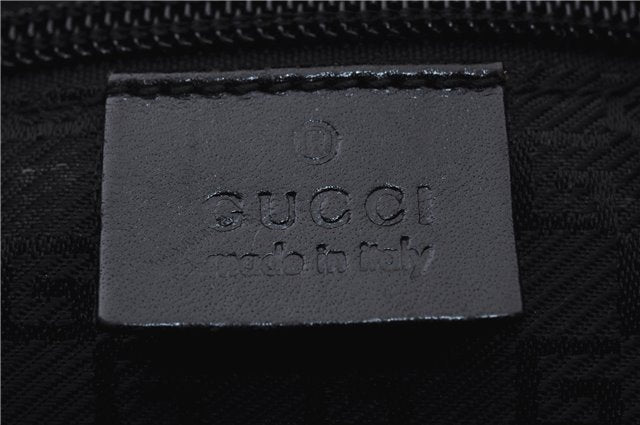 Authentic GUCCI Shoulder Tote Bag Purse Nylon Leather 0190426 Black 7440C