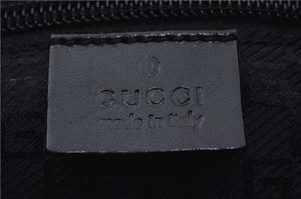 Authentic GUCCI Shoulder Tote Bag Purse Nylon Leather 0190426 Black 7440C