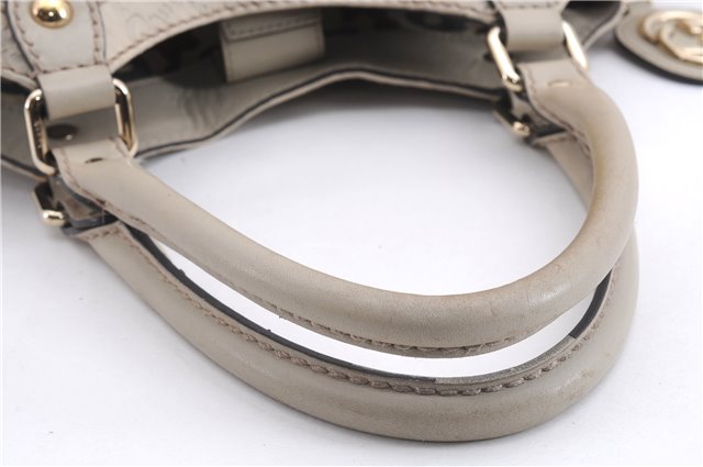 Authentic GUCCI Guccissima Sukey Shoulder Tote Bag GG Leather 211944 Ivory 7445E