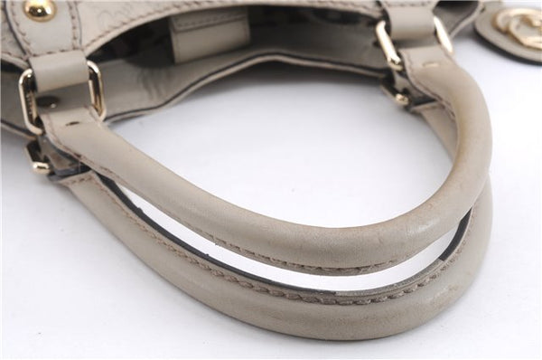 Authentic GUCCI Guccissima Sukey Shoulder Tote Bag GG Leather 211944 Ivory 7445E