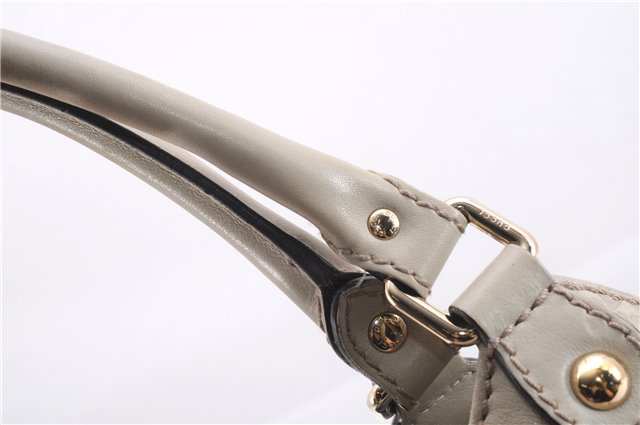 Authentic GUCCI Guccissima Sukey Shoulder Tote Bag GG Leather 211944 Ivory 7445E