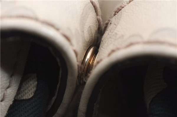 Authentic GUCCI Guccissima Sukey Shoulder Tote Bag GG Leather 211944 Ivory 7445E