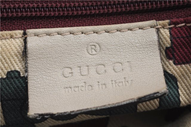 Authentic GUCCI Guccissima Sukey Shoulder Tote Bag GG Leather 211944 Ivory 7445E
