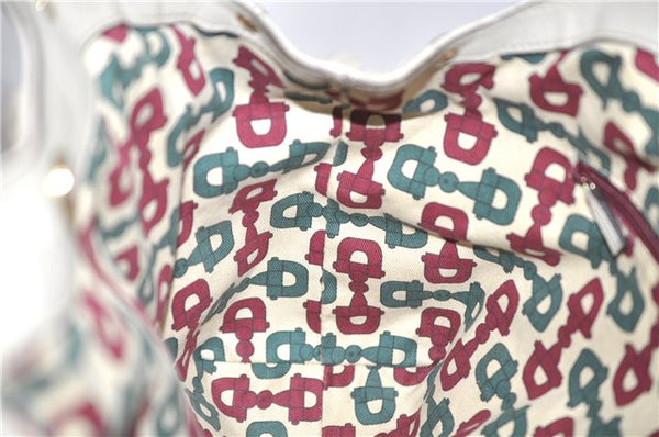 Authentic GUCCI Guccissima Sukey Shoulder Tote Bag GG Leather 211944 Ivory 7445E