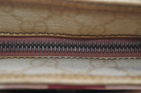 Authentic GUCCI Joy Line Shoulder Cross Bag GG PVC Leather 189817 White 7445I