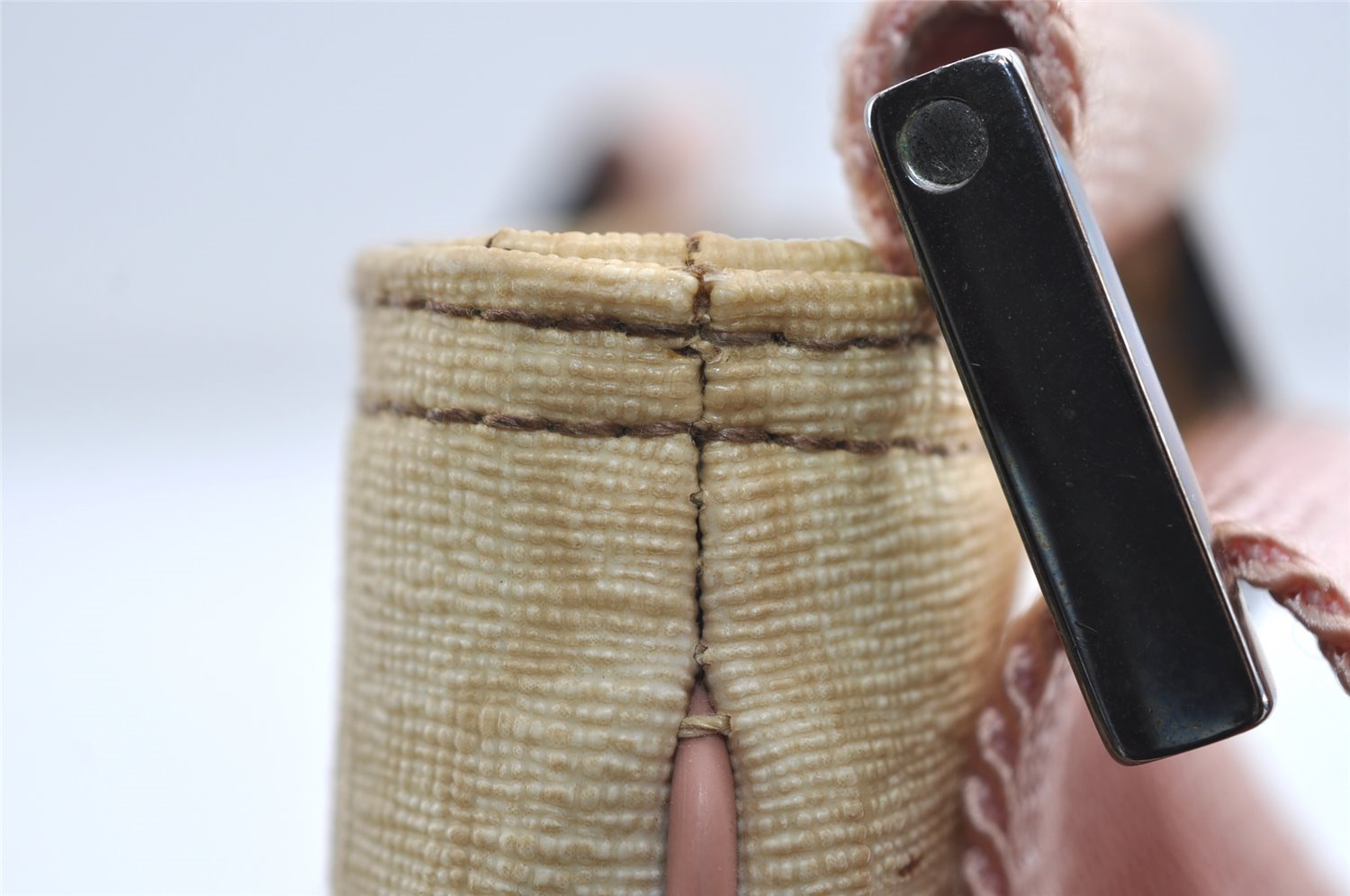 Authentic GUCCI Joy Line Shoulder Cross Bag GG PVC Leather 189817 White 7445I