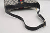 Authentic GUCCI Sherry Line Shoulder Cross Body Bag GG PVC Leather Navy 7447I