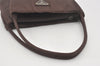 Authentic PRADA Vintage Nylon Tessuto Shoulder Hand Bag Purse Brown 7448I