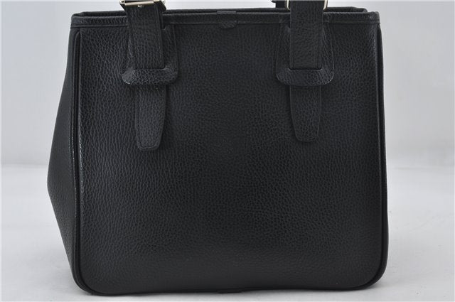 Authentic BURBERRY Vintage Leather Shoulder Hand Bag Purse Black 7453E