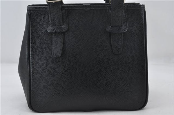 Authentic BURBERRY Vintage Leather Shoulder Hand Bag Purse Black 7453E