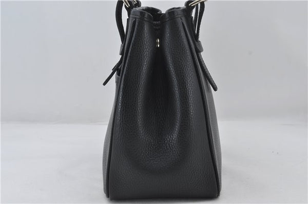 Authentic BURBERRY Vintage Leather Shoulder Hand Bag Purse Black 7453E