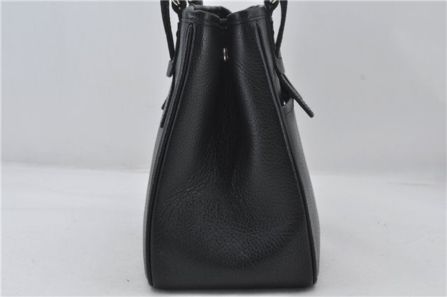 Authentic BURBERRY Vintage Leather Shoulder Hand Bag Purse Black 7453E