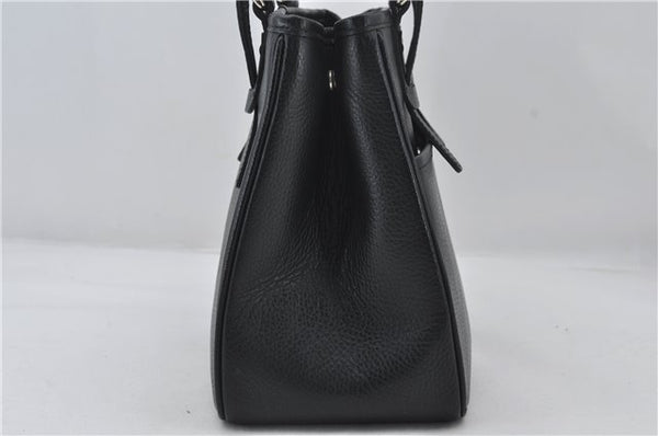 Authentic BURBERRY Vintage Leather Shoulder Hand Bag Purse Black 7453E