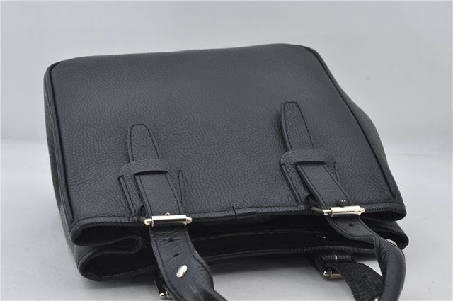 Authentic BURBERRY Vintage Leather Shoulder Hand Bag Purse Black 7453E