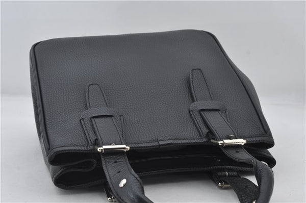 Authentic BURBERRY Vintage Leather Shoulder Hand Bag Purse Black 7453E
