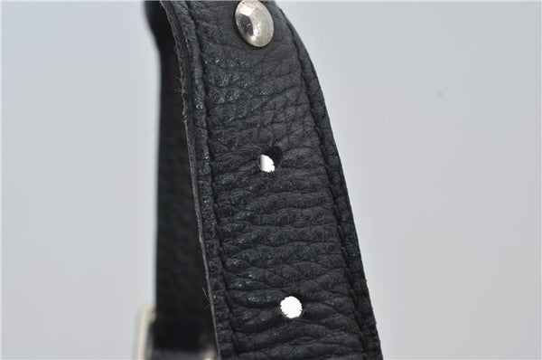 Authentic BURBERRY Vintage Leather Shoulder Hand Bag Purse Black 7453E