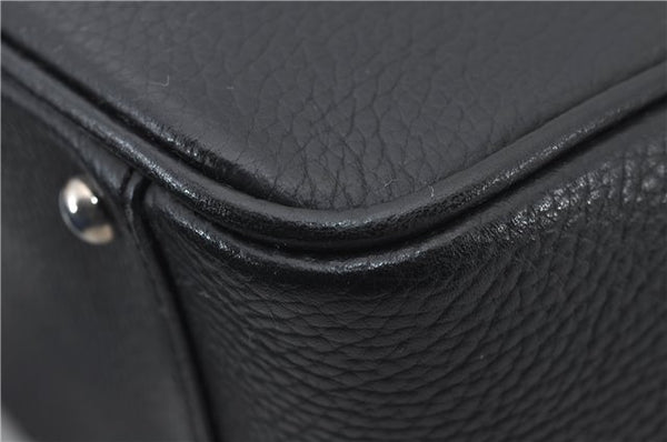 Authentic BURBERRY Vintage Leather Shoulder Hand Bag Purse Black 7453E