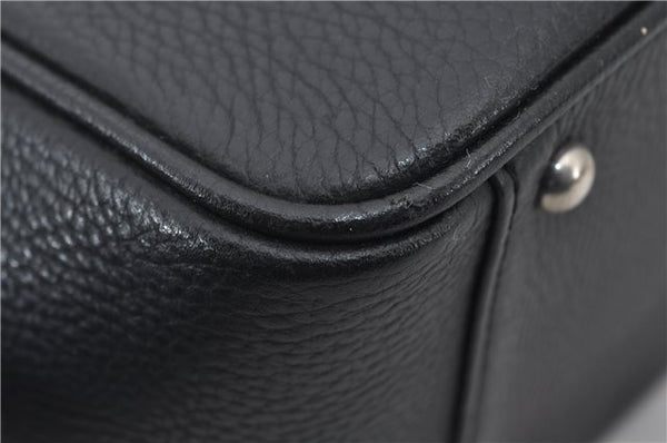 Authentic BURBERRY Vintage Leather Shoulder Hand Bag Purse Black 7453E