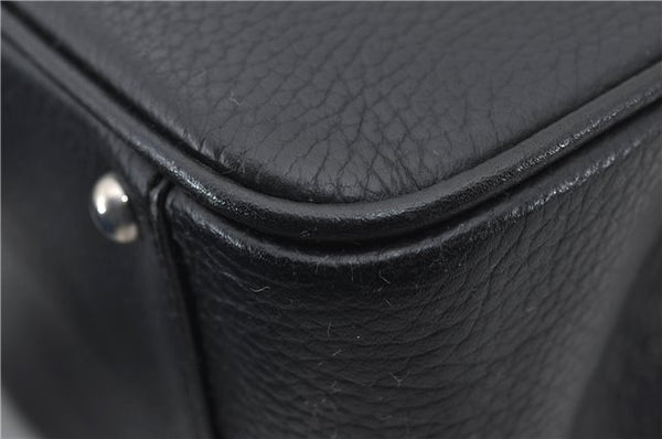 Authentic BURBERRY Vintage Leather Shoulder Hand Bag Purse Black 7453E