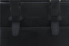 Authentic BURBERRY Vintage Leather Shoulder Hand Bag Purse Black 7453E