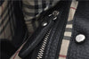 Authentic BURBERRY Vintage Leather Shoulder Hand Bag Purse Black 7453E
