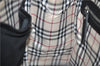 Authentic BURBERRY Vintage Leather Shoulder Hand Bag Purse Black 7453E