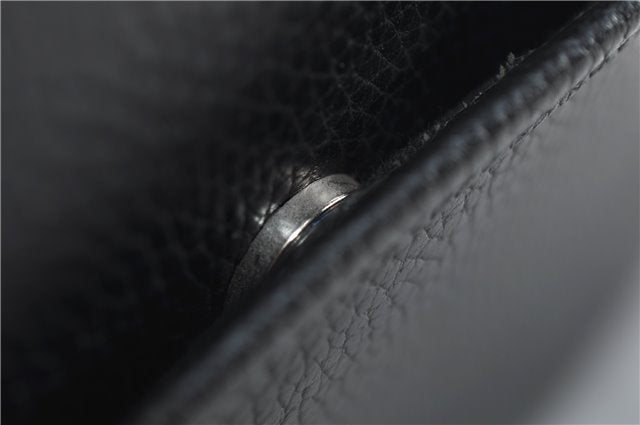 Authentic BURBERRY Vintage Leather Shoulder Hand Bag Purse Black 7453E
