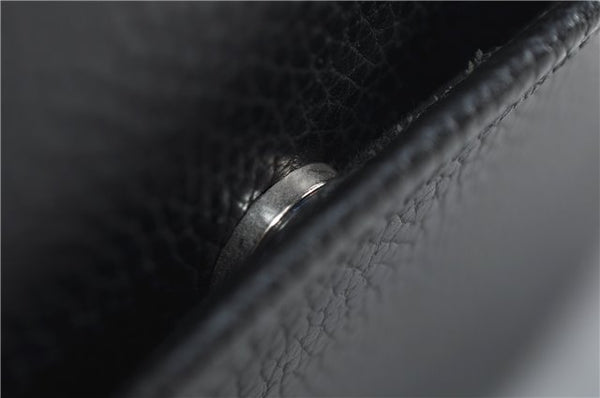 Authentic BURBERRY Vintage Leather Shoulder Hand Bag Purse Black 7453E