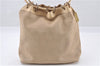 Authentic GUCCI Shoulder Tote Bag Punching Leather Suede 90644 Beige 7458F