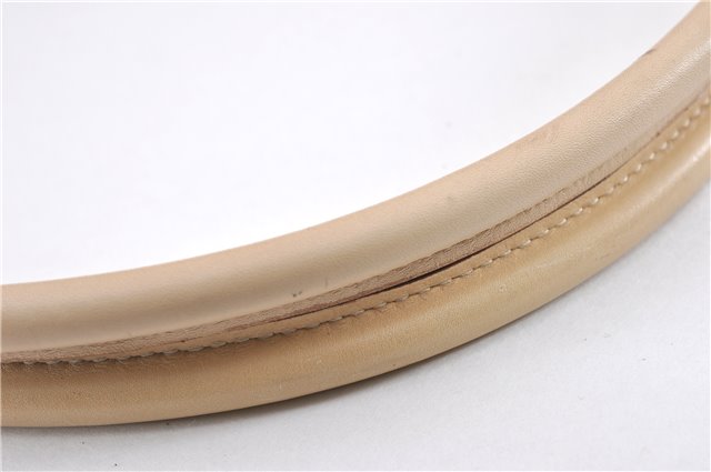 Authentic GUCCI Shoulder Tote Bag Punching Leather Suede 90644 Beige 7458F