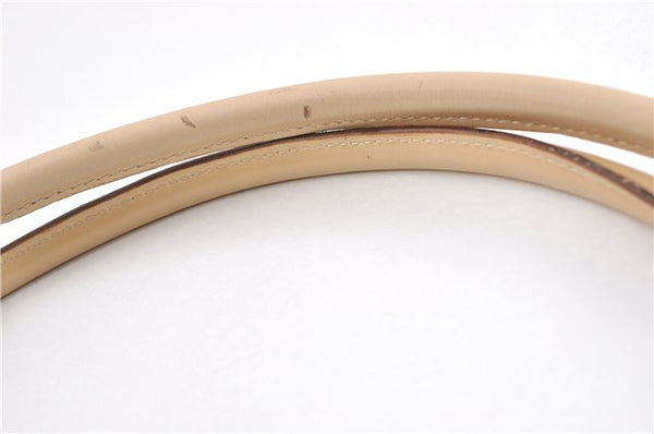 Authentic GUCCI Shoulder Tote Bag Punching Leather Suede 90644 Beige 7458F