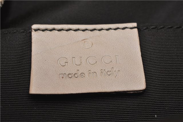 Authentic GUCCI Shoulder Tote Bag Punching Leather Suede 90644 Beige 7458F