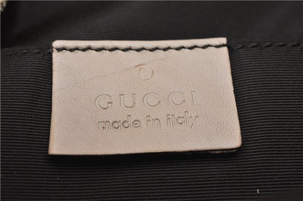 Authentic GUCCI Shoulder Tote Bag Punching Leather Suede 90644 Beige 7458F