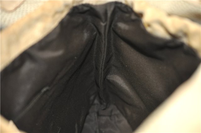 Authentic GUCCI Shoulder Tote Bag Punching Leather Suede 90644 Beige 7458F