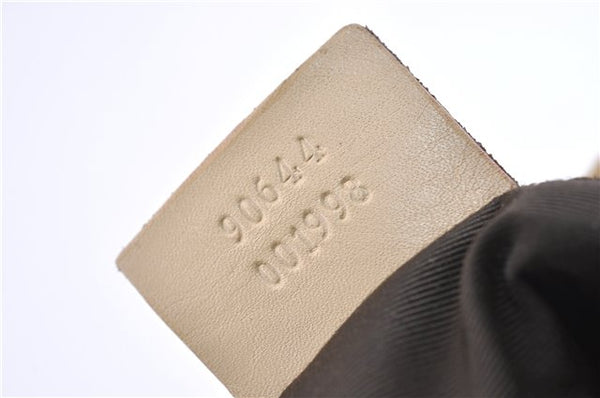 Authentic GUCCI Shoulder Tote Bag Punching Leather Suede 90644 Beige 7458F