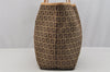 Authentic FENDI Vintage Zucchino Shoulder Tote Bag Canvas Leather Brown 7459I