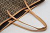 Authentic FENDI Vintage Zucchino Shoulder Tote Bag Canvas Leather Brown 7459I