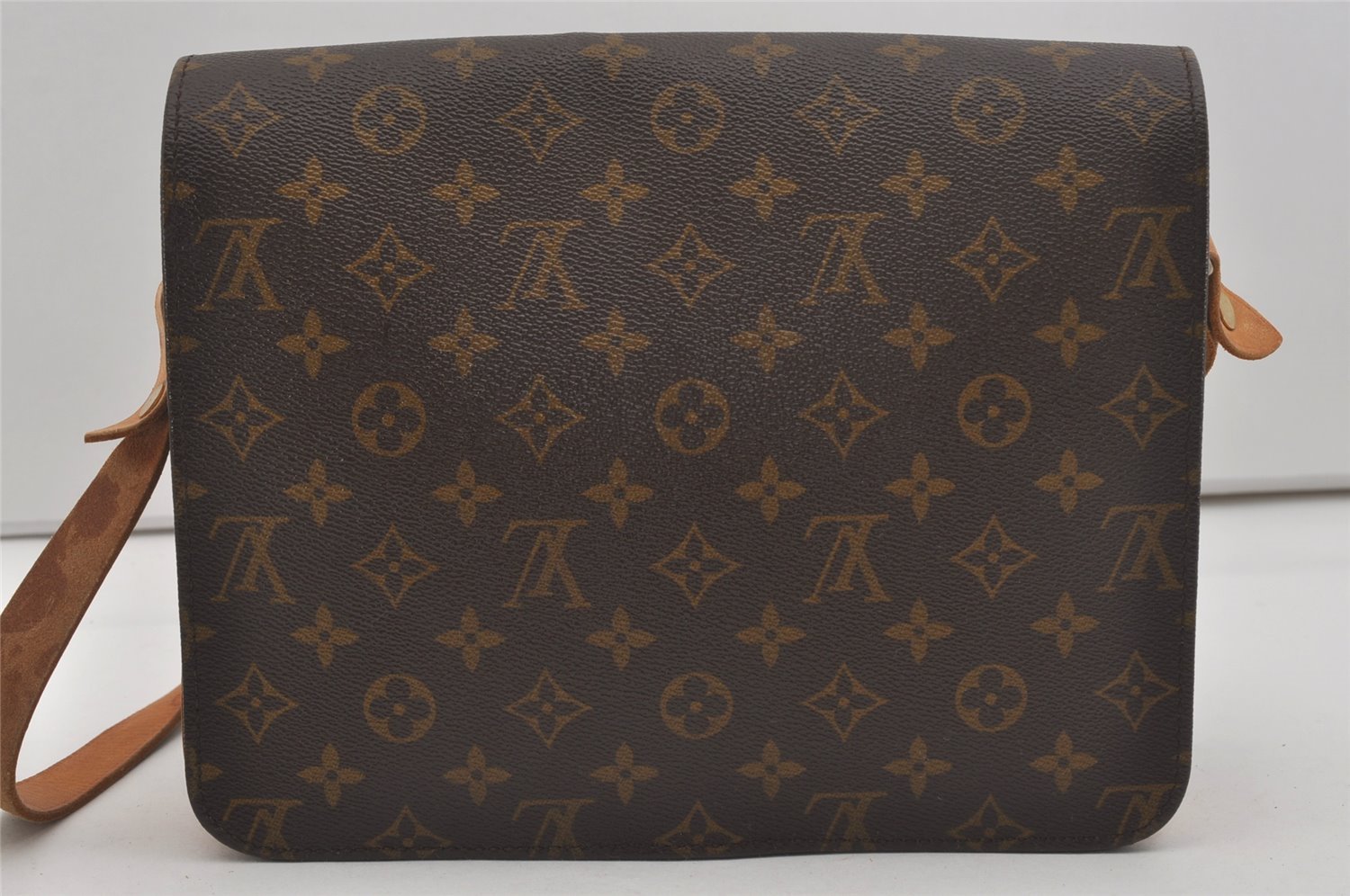 Authentic Louis Vuitton Monogram Cartouchiere GM Shoulder Bag Old Model 7463I