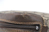 Authentic GUCCI Clutch Hand Bag Purse GG PVC Leather Brown 7465C