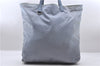 Authentic PRADA Nylon Leather Shoulder Tote Bag BN1068 Light Blue 7466C