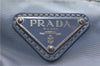 Authentic PRADA Nylon Leather Shoulder Tote Bag BN1068 Light Blue 7466C