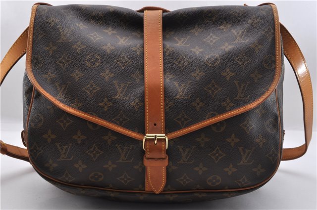 Auth LOUIS VUITTON Monogram Saumur 35 Shoulder Cross Body Bag M42254 LV 7468C