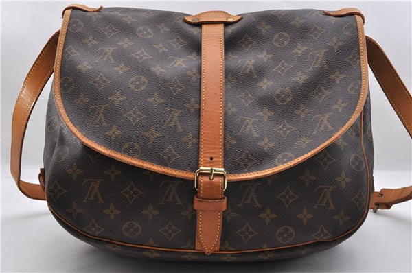 Auth LOUIS VUITTON Monogram Saumur 35 Shoulder Cross Body Bag M42254 LV 7468C