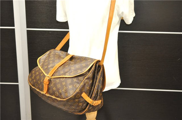 Auth LOUIS VUITTON Monogram Saumur 35 Shoulder Cross Body Bag M42254 LV 7468C
